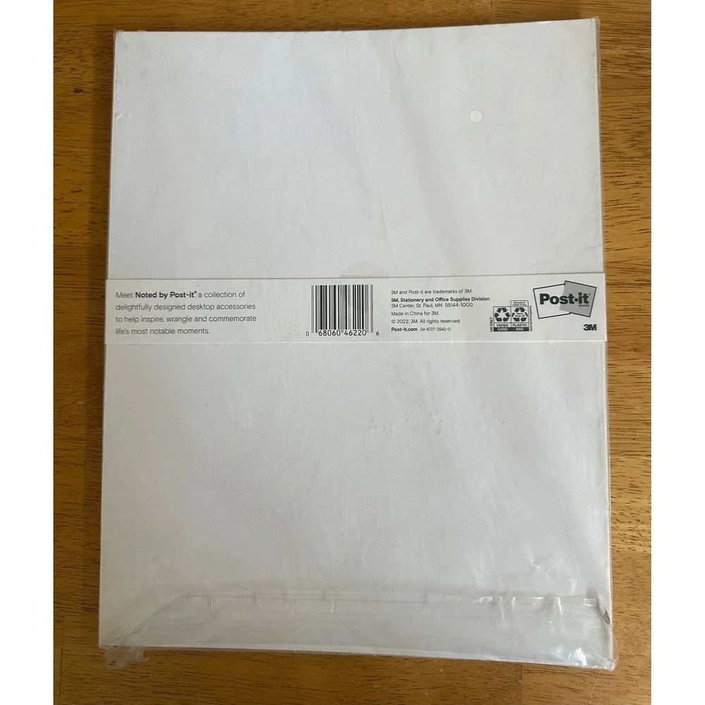 Noted by Post-it Perpetual Calendar Planner Dots Cream 9.5x12 30 Sheets 3M NEW